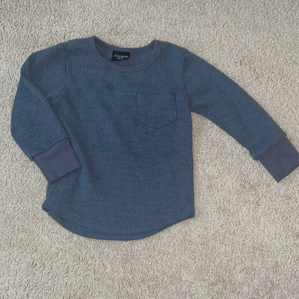 Little Bipsy Navy Blue Waffle Knit Kids Matching Set